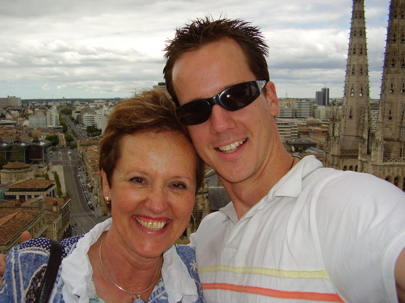 Maarten & Marjan on top of the Catherdarl, Bourdeaux