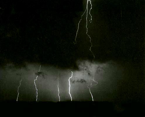 Lightning over Waiheke Island.